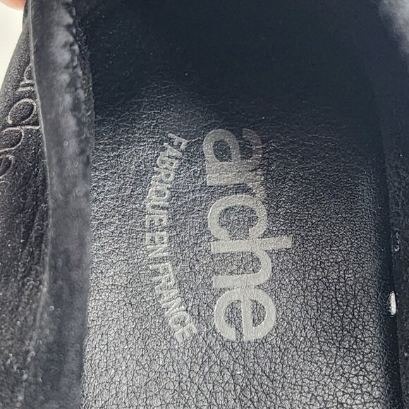 ARCHE Black Nubuck Leather Perforated Flats Zip - Picture 6 of 7